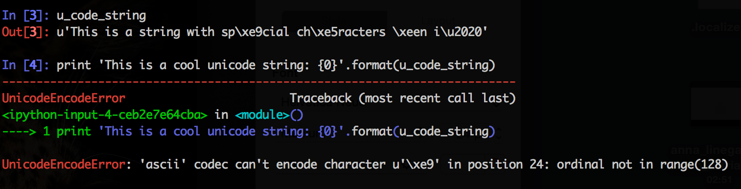 A unicode error in python 2.7